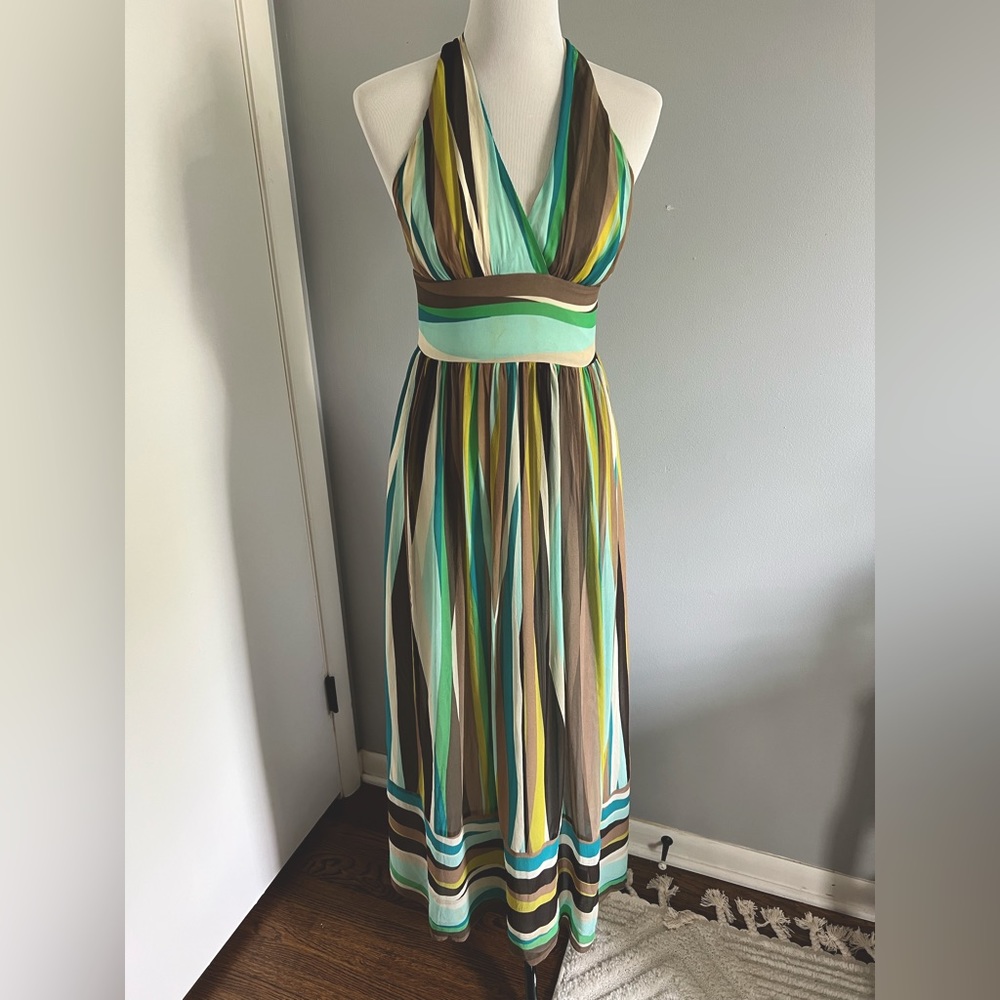 Banana Republic Multicolor Silk Maxi Dress - Women’s Size 4